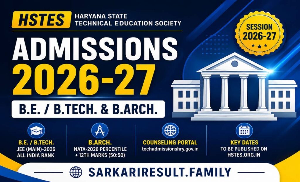 HSTES B.Tech admission 2026 EWS supernumerary seats eligibility