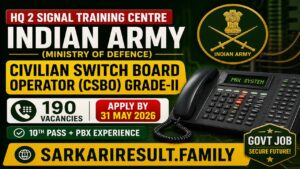 Indian Army CSBO Grade-II in-hand salary 2026