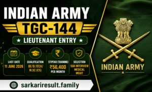Indian Army TGC-144 in-hand salary after commissioning 2026