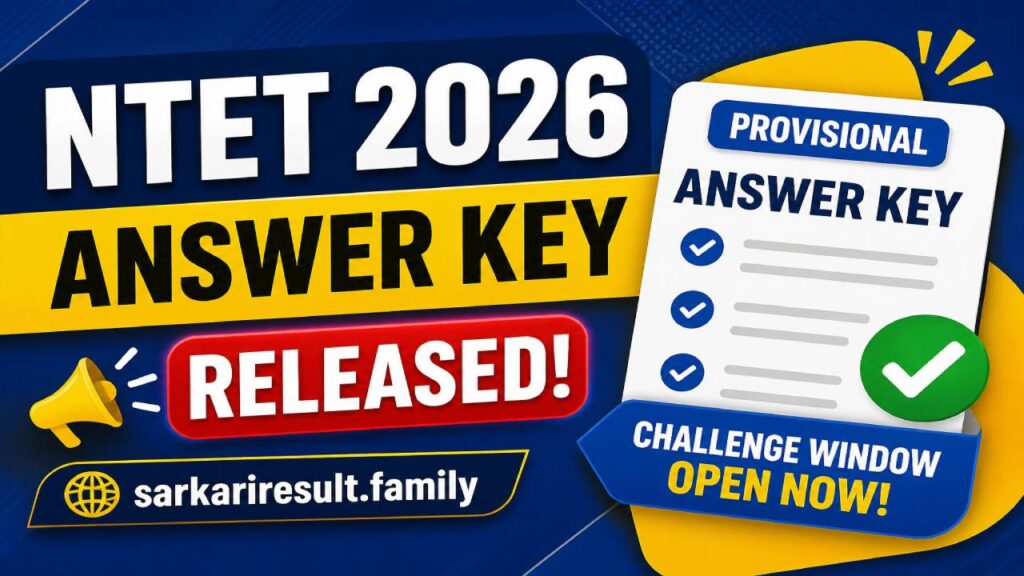 how to challenge NTA NTET provisional answer key 2026