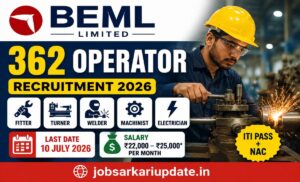 BEML Operator Recruitment 2026 salary