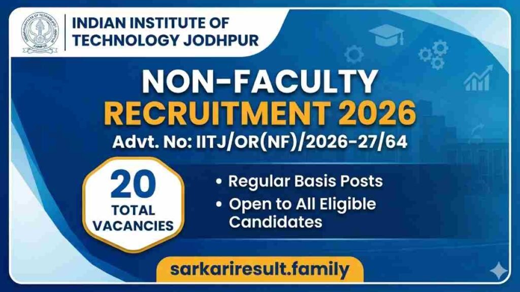 IIT Jodhpur Non-Faculty Recruitment 2026