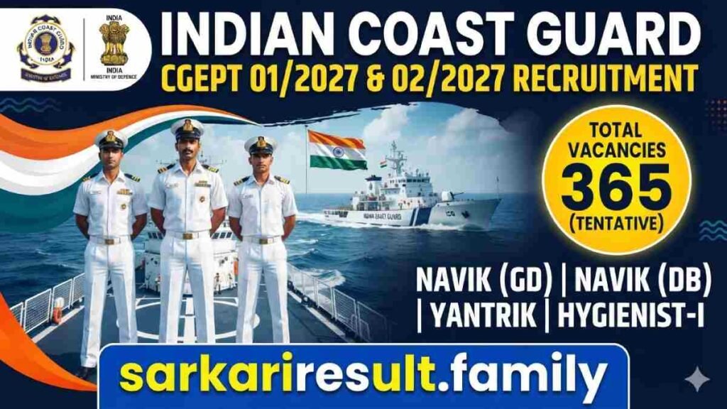 Indian Coast Guard Navik Yantrik recruitment 2026